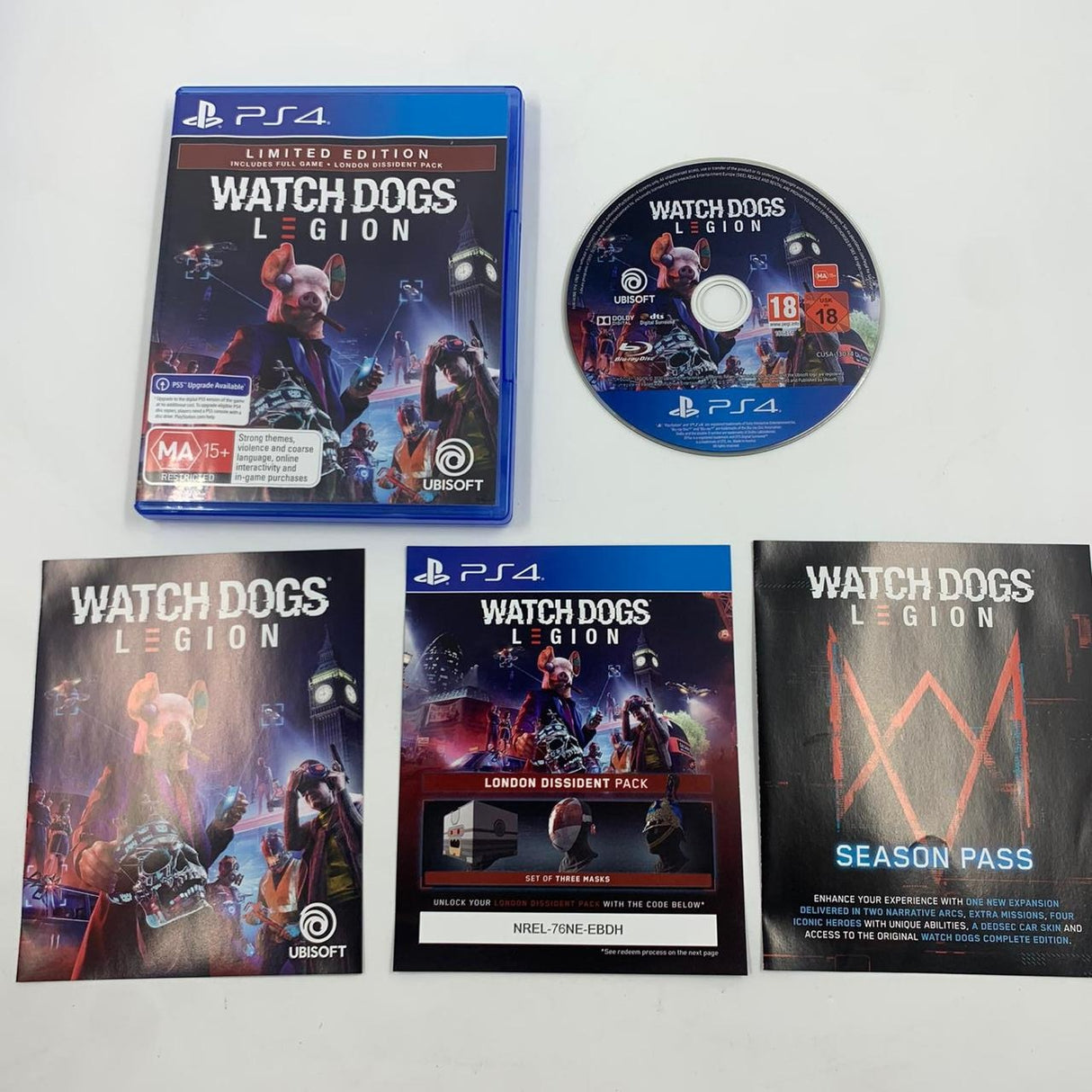 Watch Dogs Legion Limited Edition PS4 Playstation 4 Game + Manual