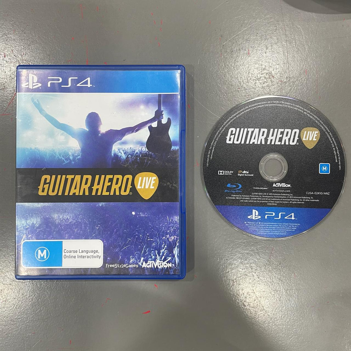 Guitar Hero Live Playstation 4 PS4 Game With Guitar Controller & Wireless USB Adaptor