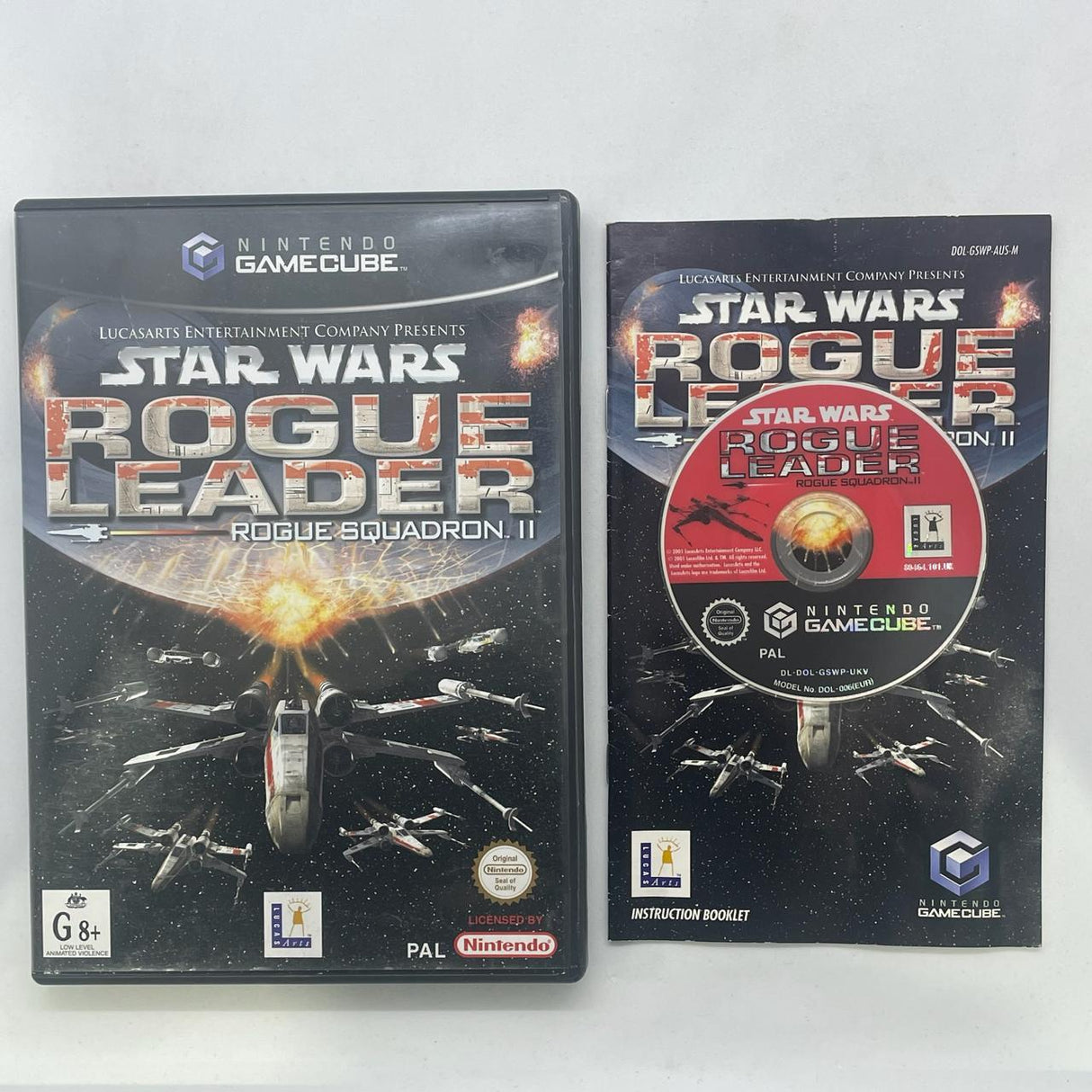 Star Wars Rogue Leader Rogue Squadron II Nintendo Gamecube Game + Manual PAL