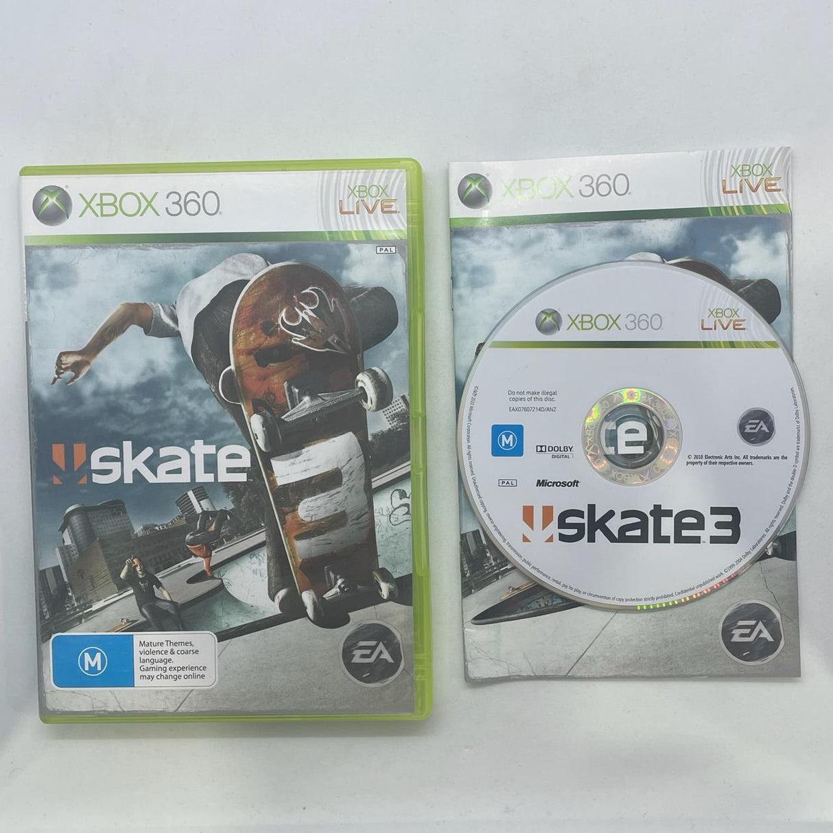 Skate 3 Xbox 360 Game + Manual PAL