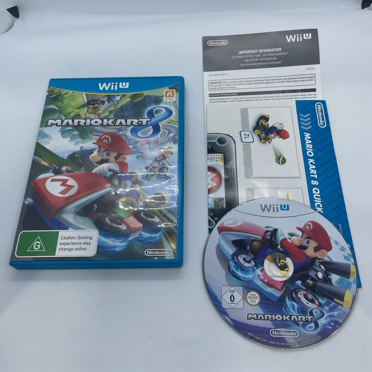 Mario Kart 8 Nintendo Wii U Game + Manual PAL
