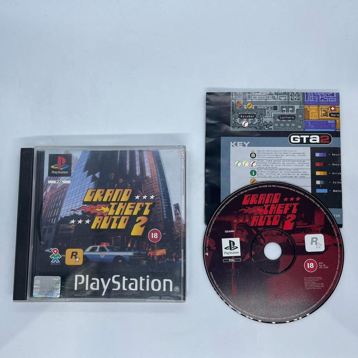 Grand Theft Auto 2 GTA 2 PS1 Playstation 1 Game + Manual PAL