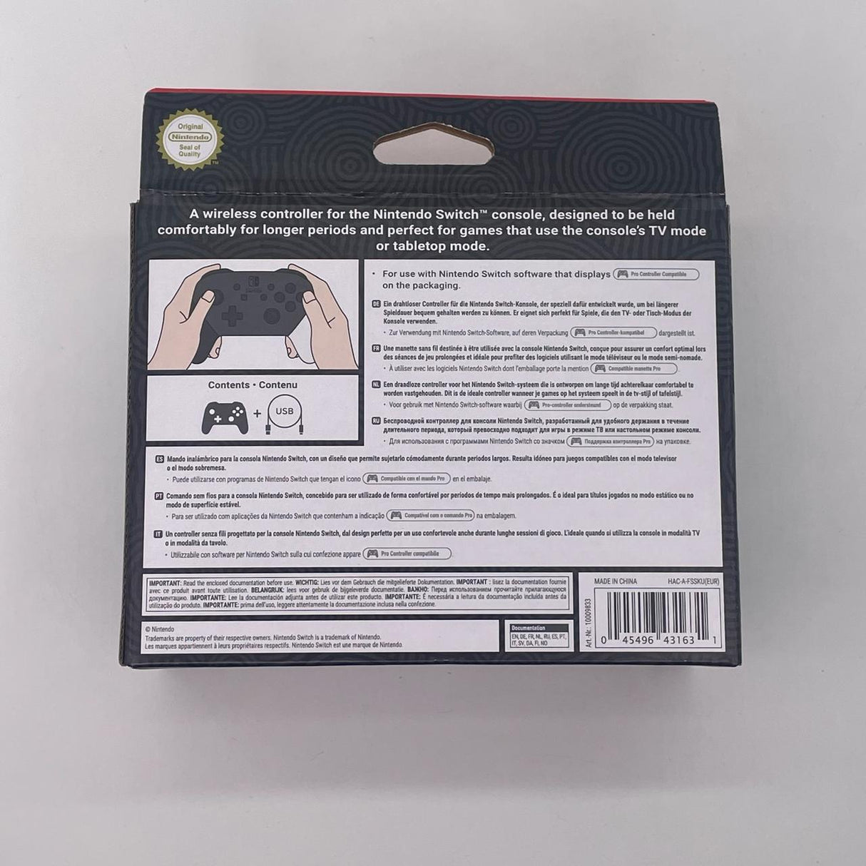 Nintendo Switch Pro Controller The Legend of Zelda Tears of the Kingdom Edition Boxed