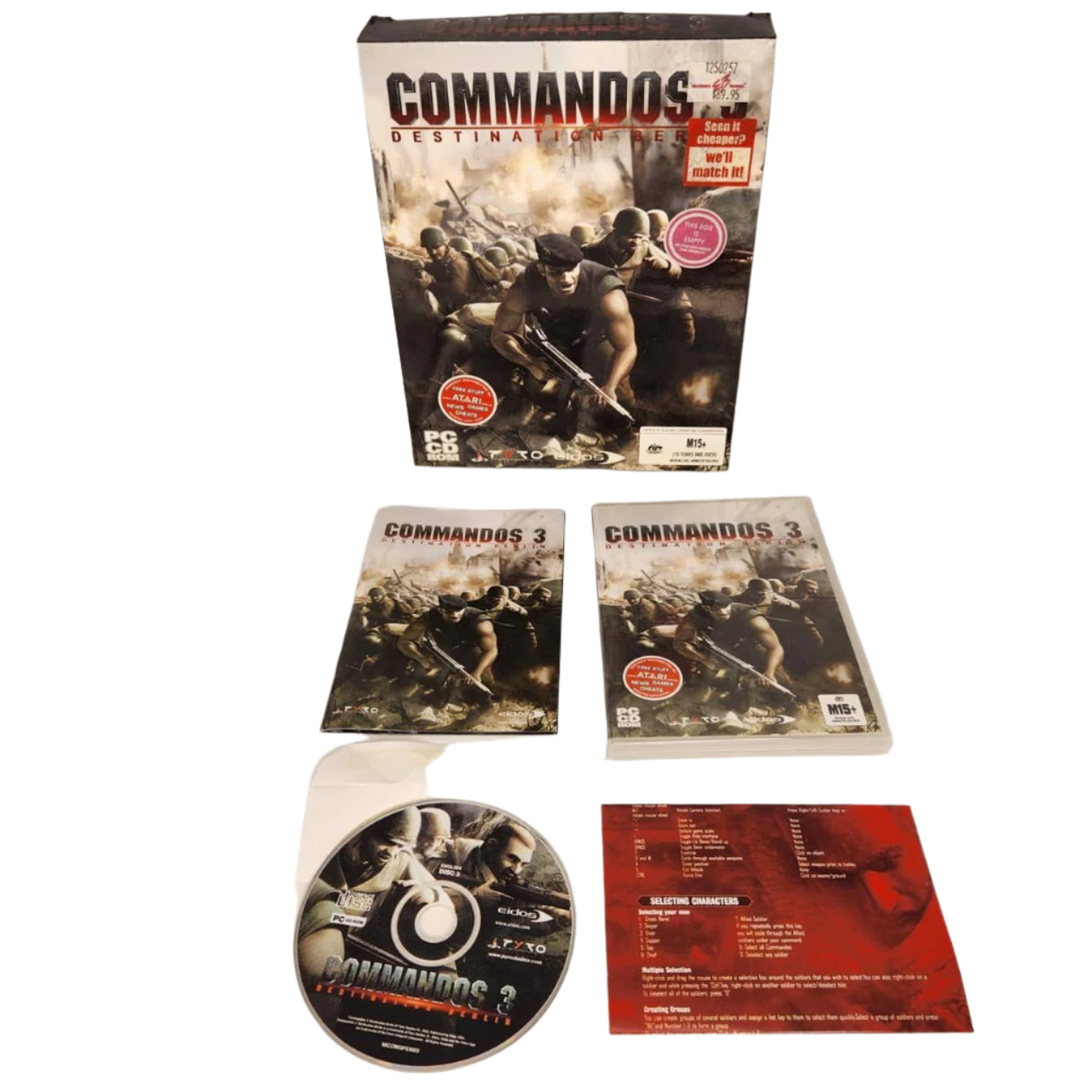 Commandos 3 Destination Berlin PC Game + Manual Boxed