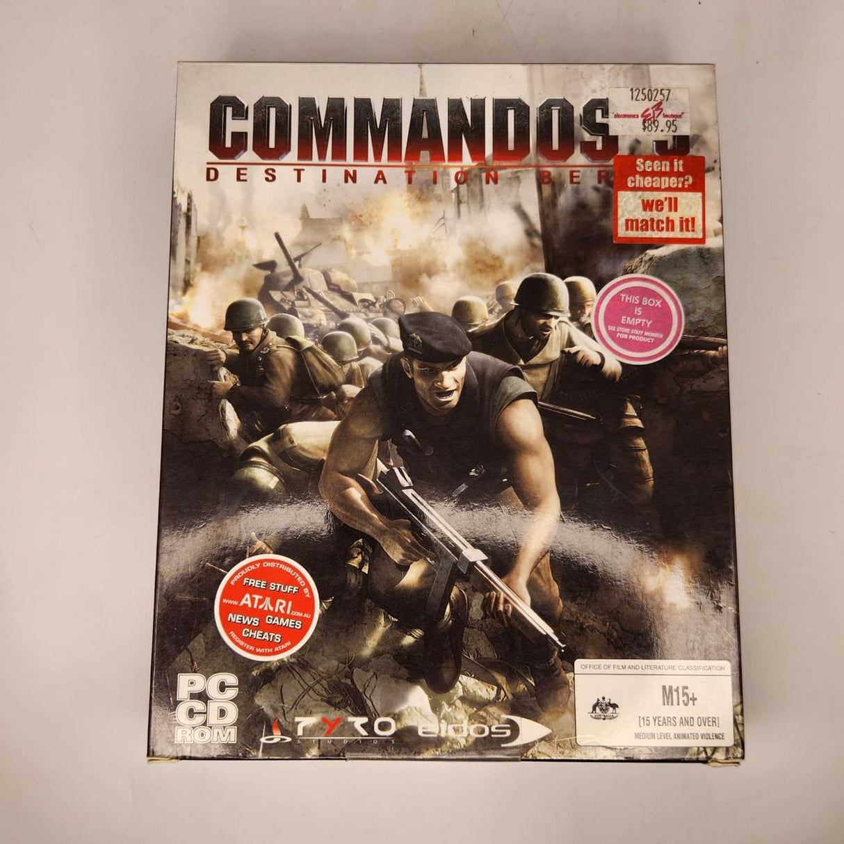 Commandos 3 Destination Berlin PC Game + Manual Boxed