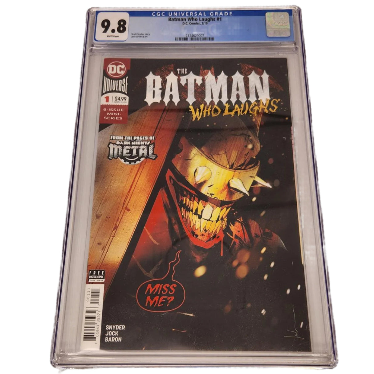 The Batman Who Laughs #1 Metal Tie In CGC 9.8 Comic Book