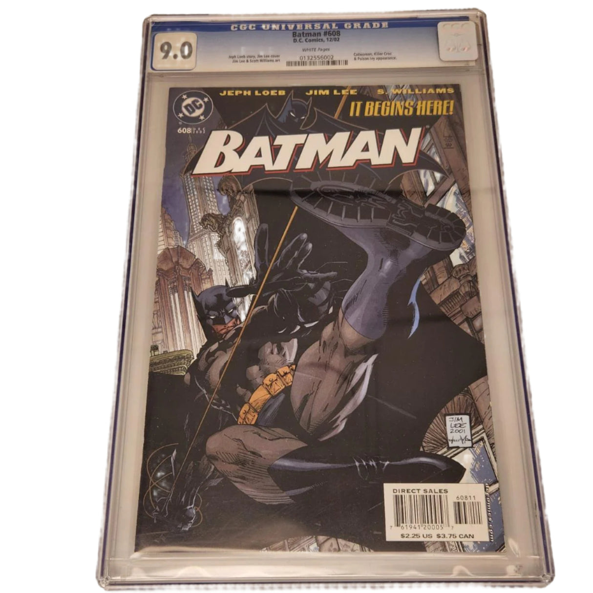Batman It Begins Here 608 CGC 9.0 Graded Jim Lee Comic Book