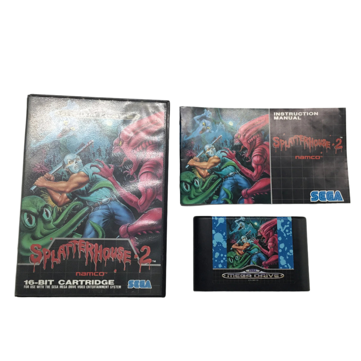 Splatterhouse 2 II Sega Mega Drive Game + Manual