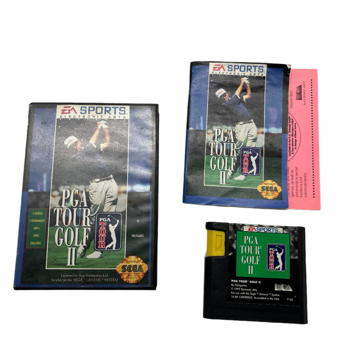 PGA Tour Golf II 2 Sega Genesis Game + Manual