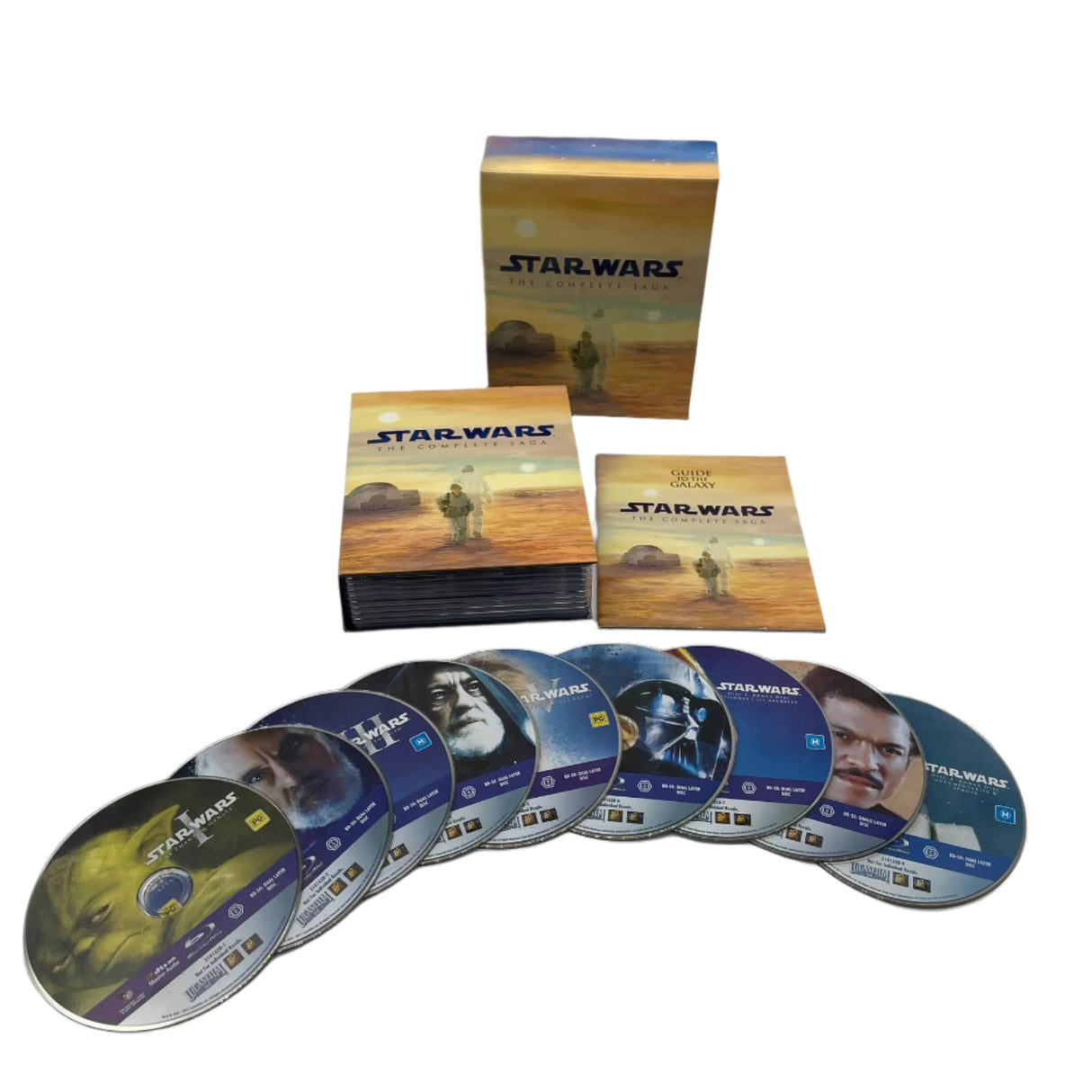 Star Wars The Complete Saga 9 Disc Blu-ray Box Set with Guide