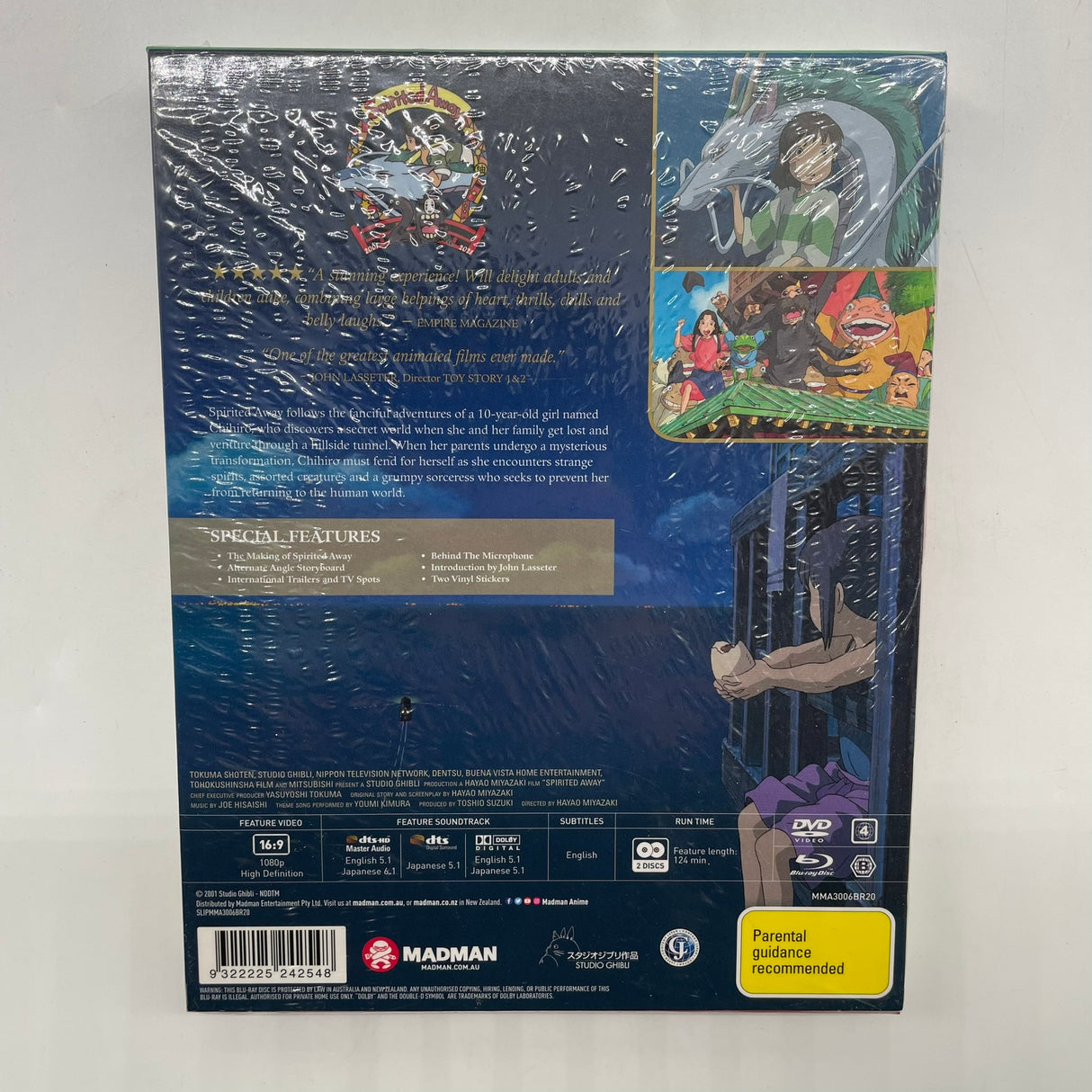 Spirited Away Blu-ray DVD Combo Pack 20th Anniversary Edition Brand New Sealed