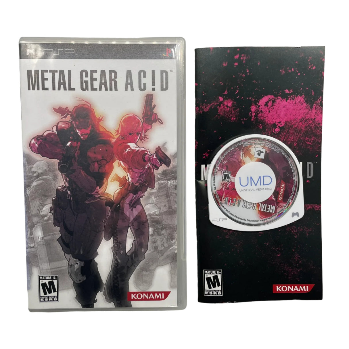 Metal Gear Acid PSP PlayStation Portable Game + Manual
