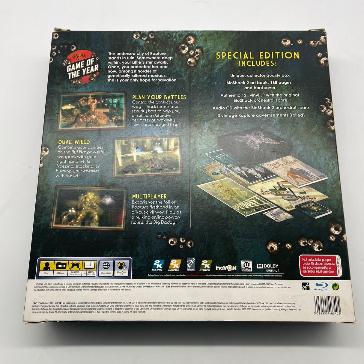 Bioshock 2 Special Edition PS3 PlayStation 3 Complete Boxed Game