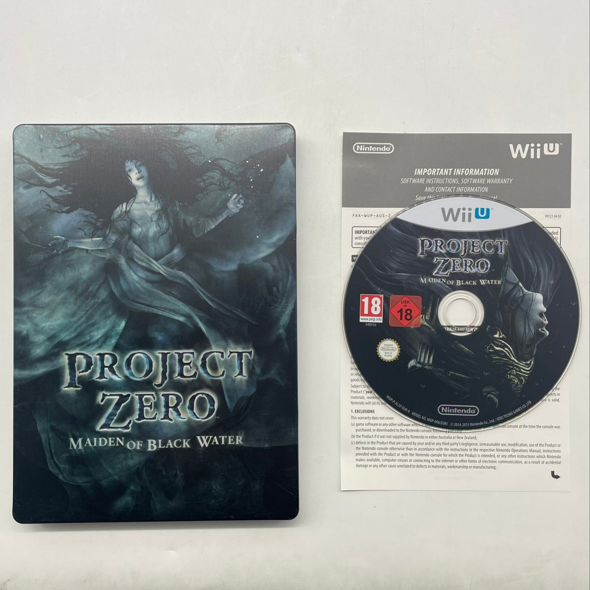 Project Zero Maiden of Black Water Steelbook Game Nintendo Wii U PAL