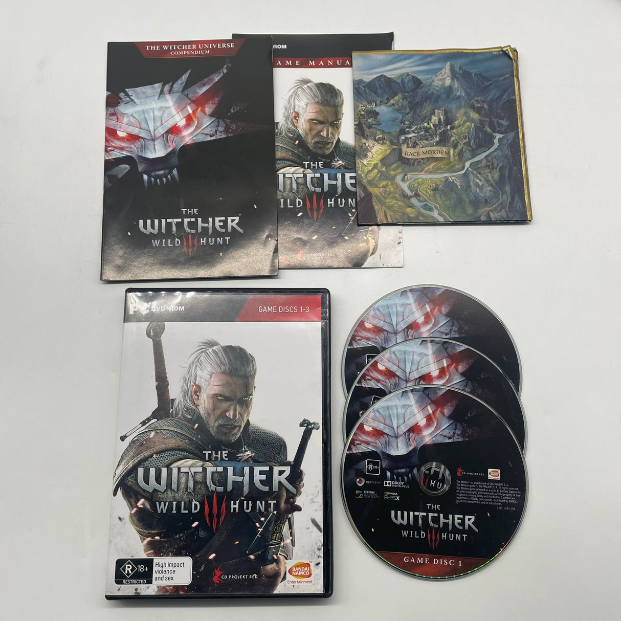 The Witcher 3 III Wild Hunt PC DVD Game Boxed Complete with CD Soundtrack