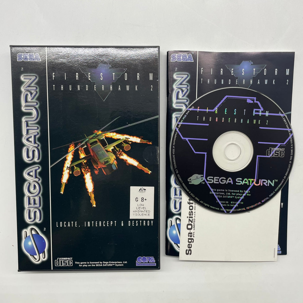 Firestorm Thunderhawk 2 Sega Saturn Game + Manual