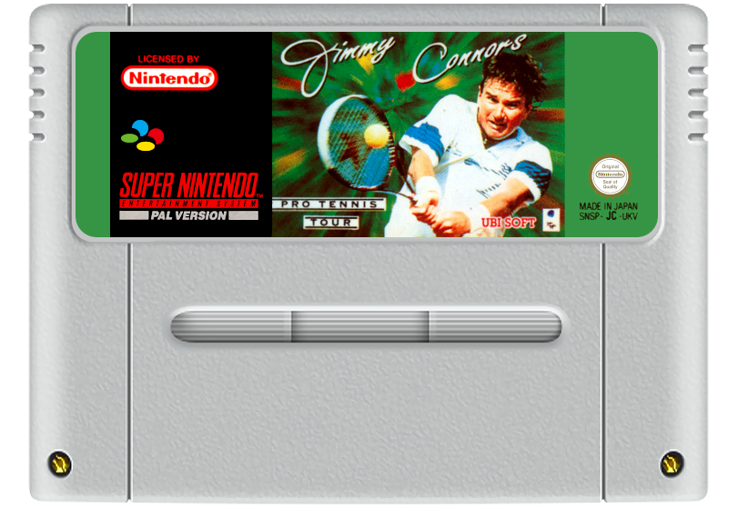 Jimmy Connors Pro Tennis Tour Super Nintendo Entertainment System SNES Game Cartridge PAL