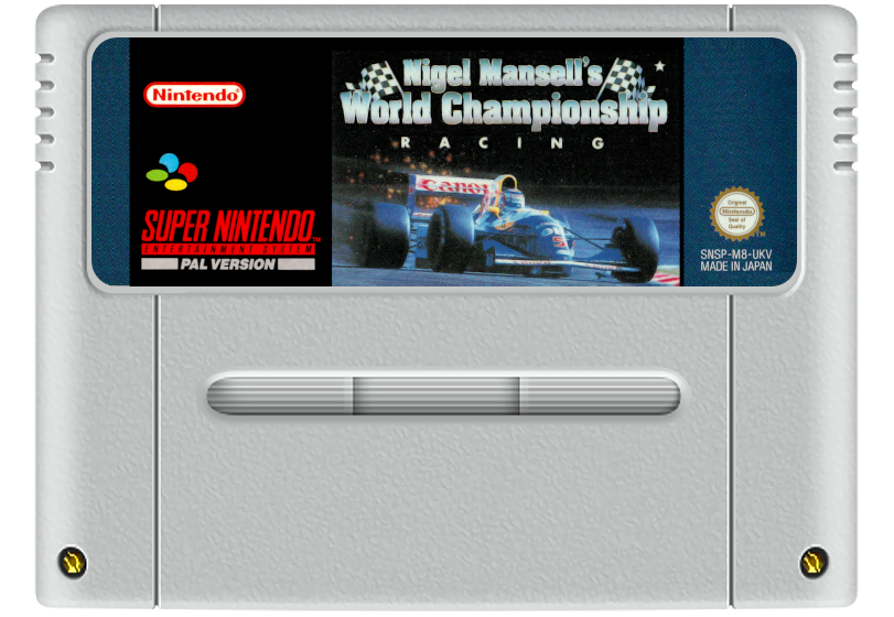 Nigel Mansell's World Championship Racing Super Nintendo Entertainment System SNES Game Cartridge PAL
