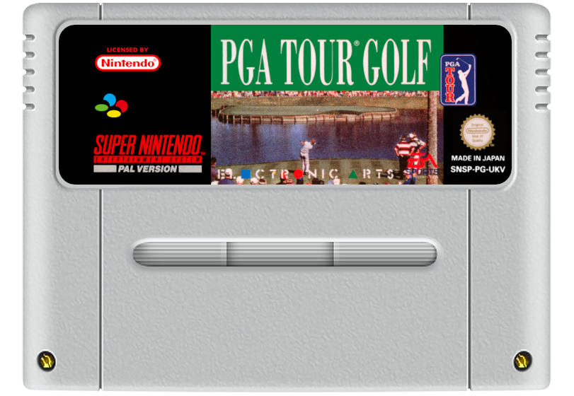 PGA Tour Golf Super Nintendo Entertainment System SNES Game Cartridge PAL