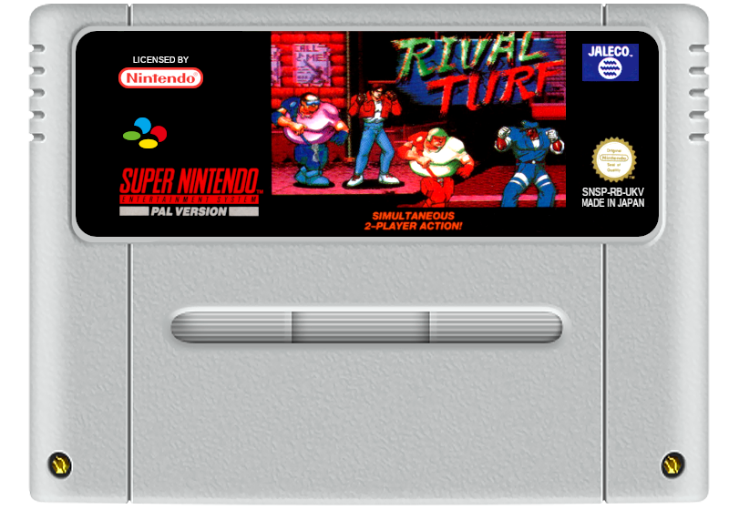 Rival Turf! Super Nintendo Entertainment System SNES Game Cartridge PAL