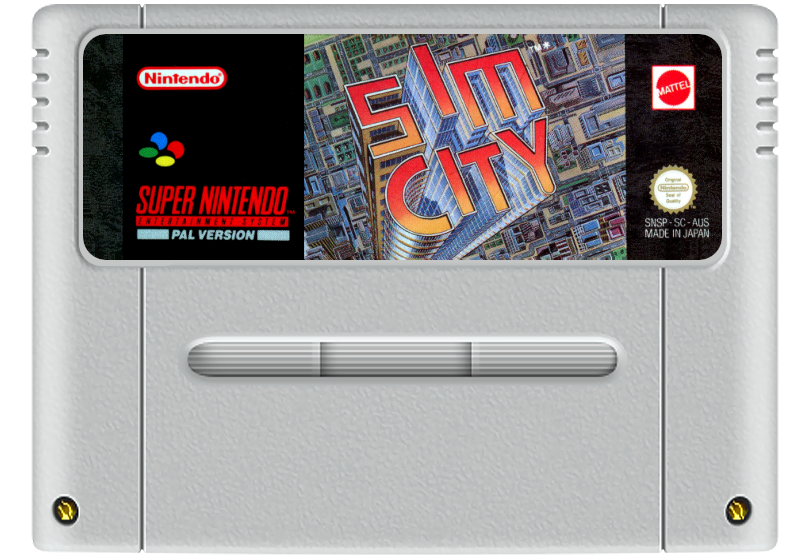 SimCity Super Nintendo Entertainment System SNES Game Cartridge PAL