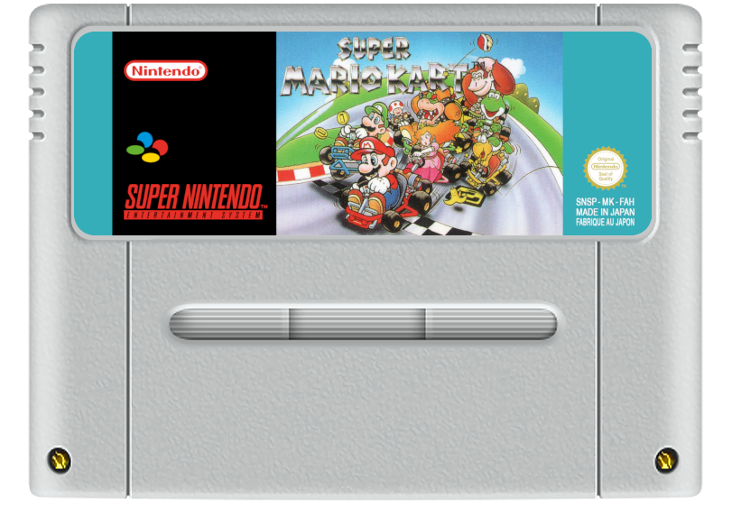 Super Mario Kart Super Nintendo Entertainment System SNES Game Cartridge PAL