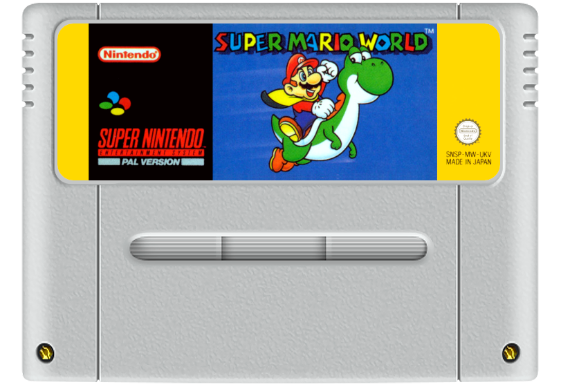 Super Mario World Super Nintendo Entertainment System SNES Game Cartridge PAL