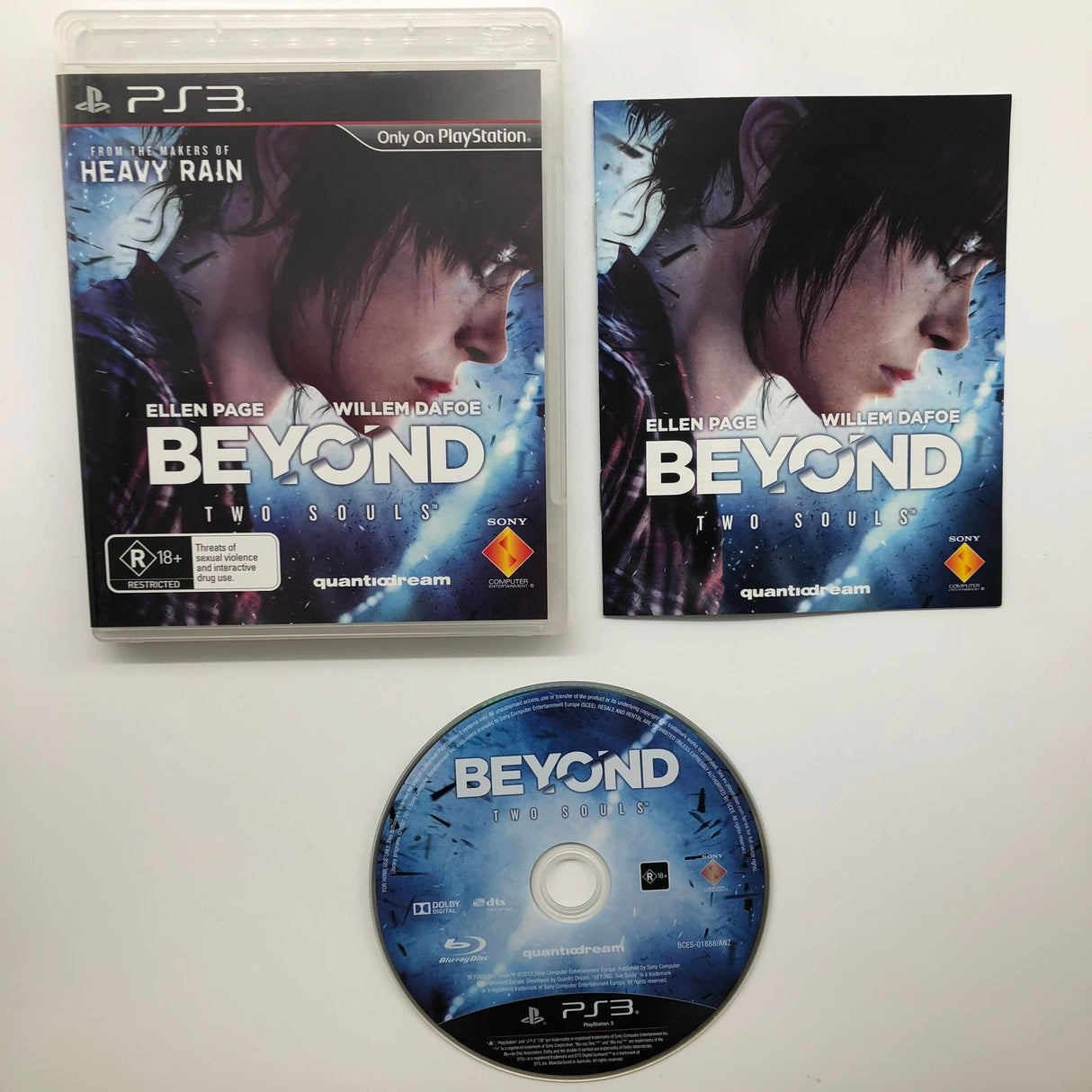 Beyond Two Souls Game PS3 Playstation 3 Game + Manual