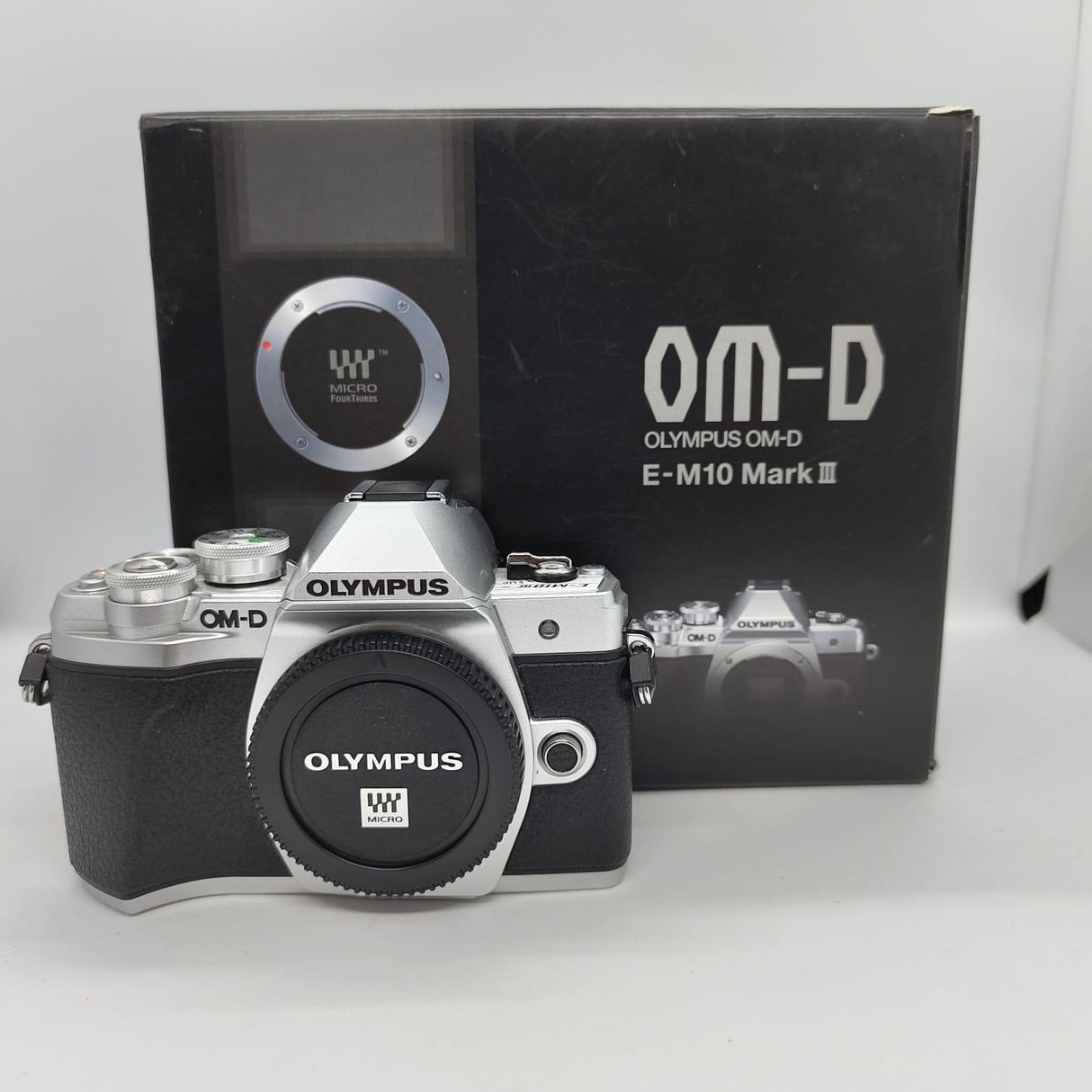 Olympus OM-D E-M10 Mark III Camera Body (Silver), Wi-Fi Enabled, 4K Video