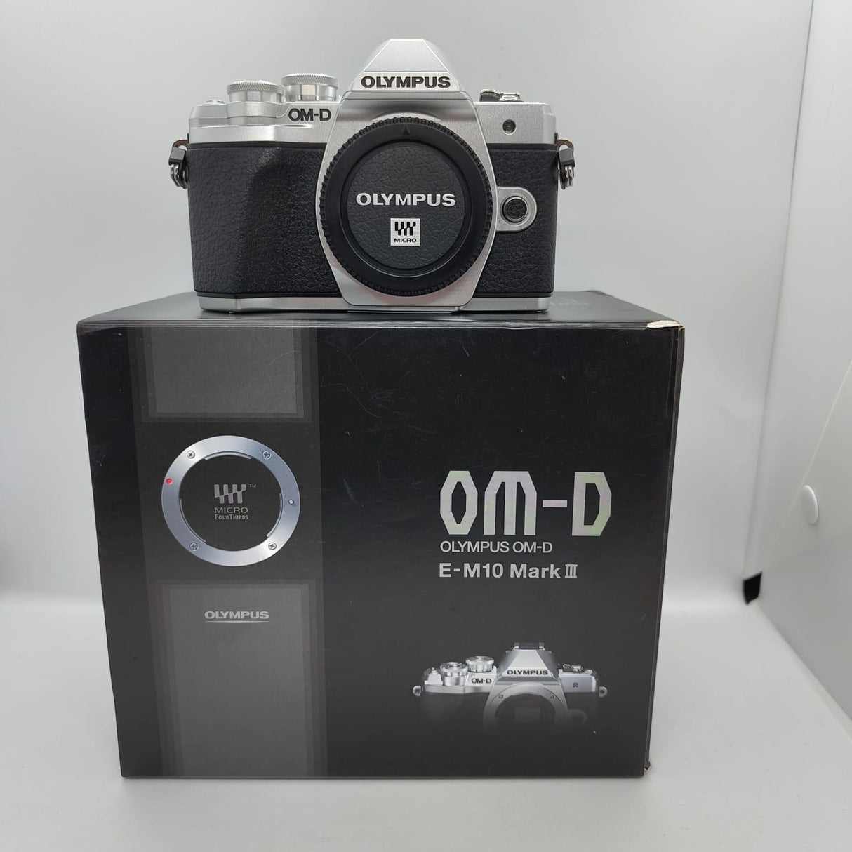 Olympus OM-D E-M10 Mark III Camera Body (Silver), Wi-Fi Enabled, 4K Video