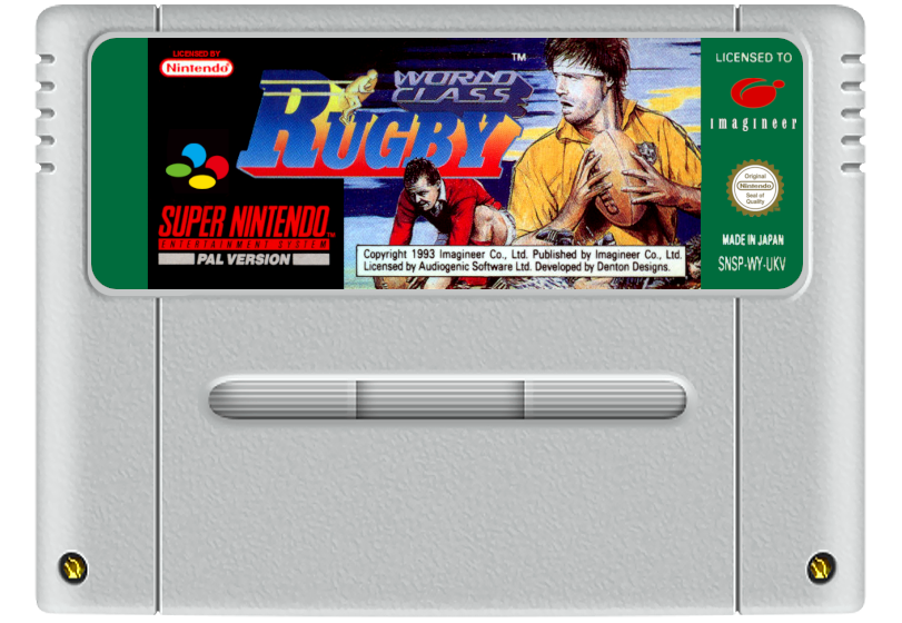 World Class Rugby Super Nintendo Entertainment System SNES Game Cartridge PAL