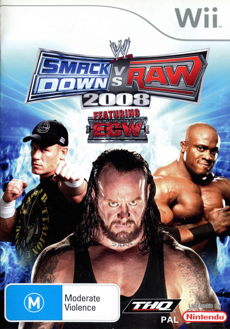 WWE SmackDown vs. Raw 2008 Nintendo Wii Game PAL