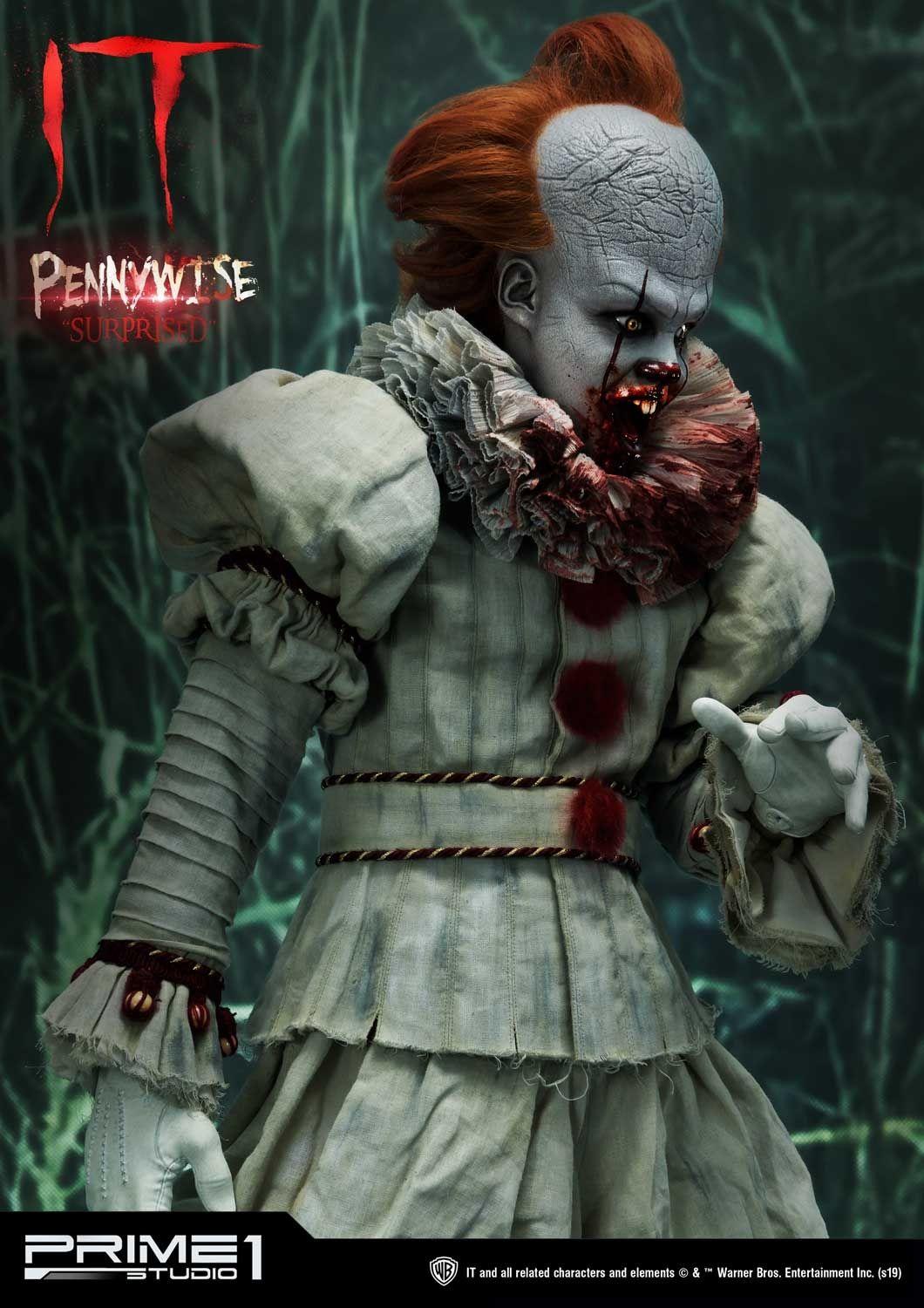 Prime 1 Studio HDBIT-03 IT Pennywise Surprised 1/2 Bust Statue Figure 201/250