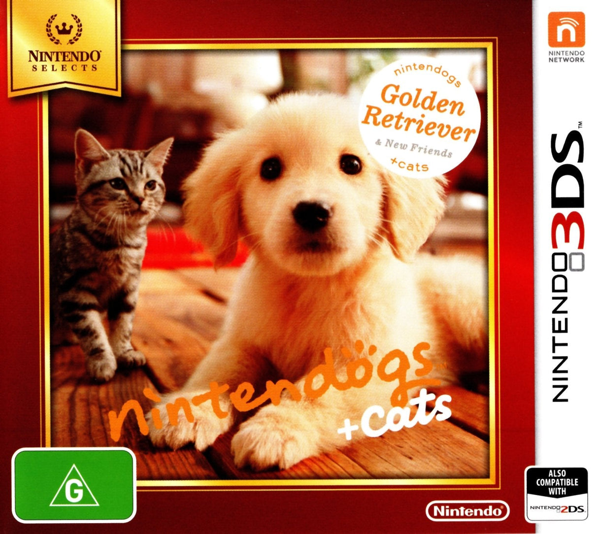 Nintendogs + Cats: Golden Retriever & New Friends 3DS Game PAL