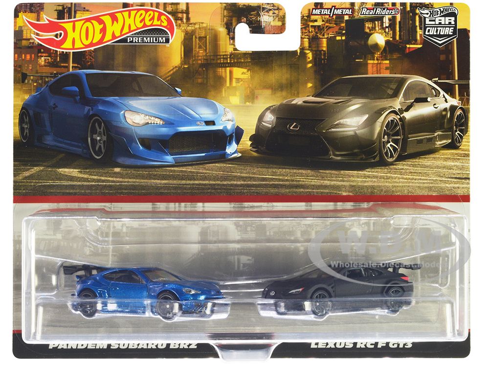 Hot Wheels Car Culture Premium 2 Pack Pandem Subaru BRZ Lexus RCF GT3 Toy HBL96