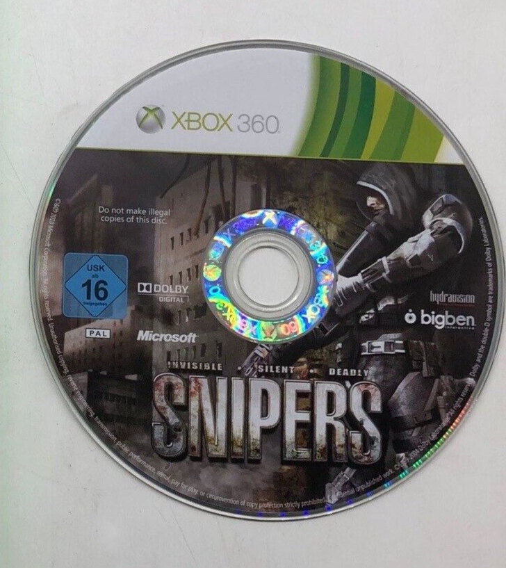 Snipers Invisible Silent Deadly Xbox 360 Game Disc Only PAL 24d3