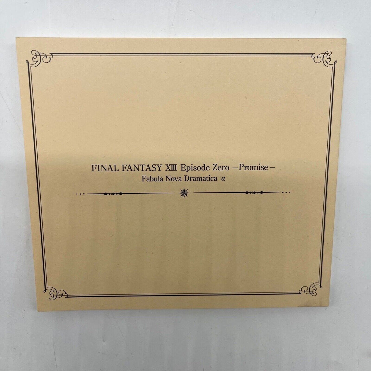 Fabula Nova Dramatica a Final Fantasy XIII Episode Zero-Promise CD