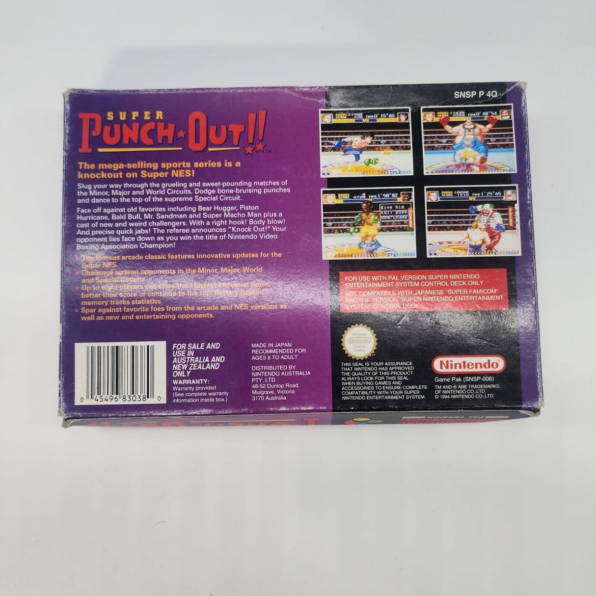 Super Punch Out! Super Nintendo SNES Game Boxed Complete PAL