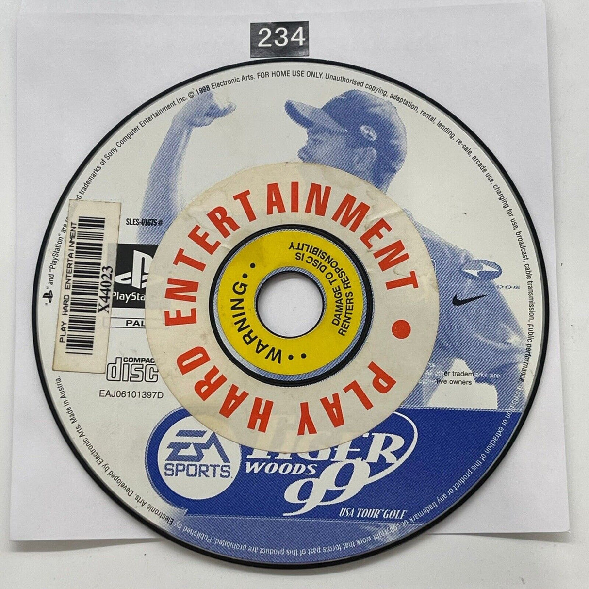 Tiger Woods 99 USA Tour Golf PS1 Playstation 1 Game Disc Only