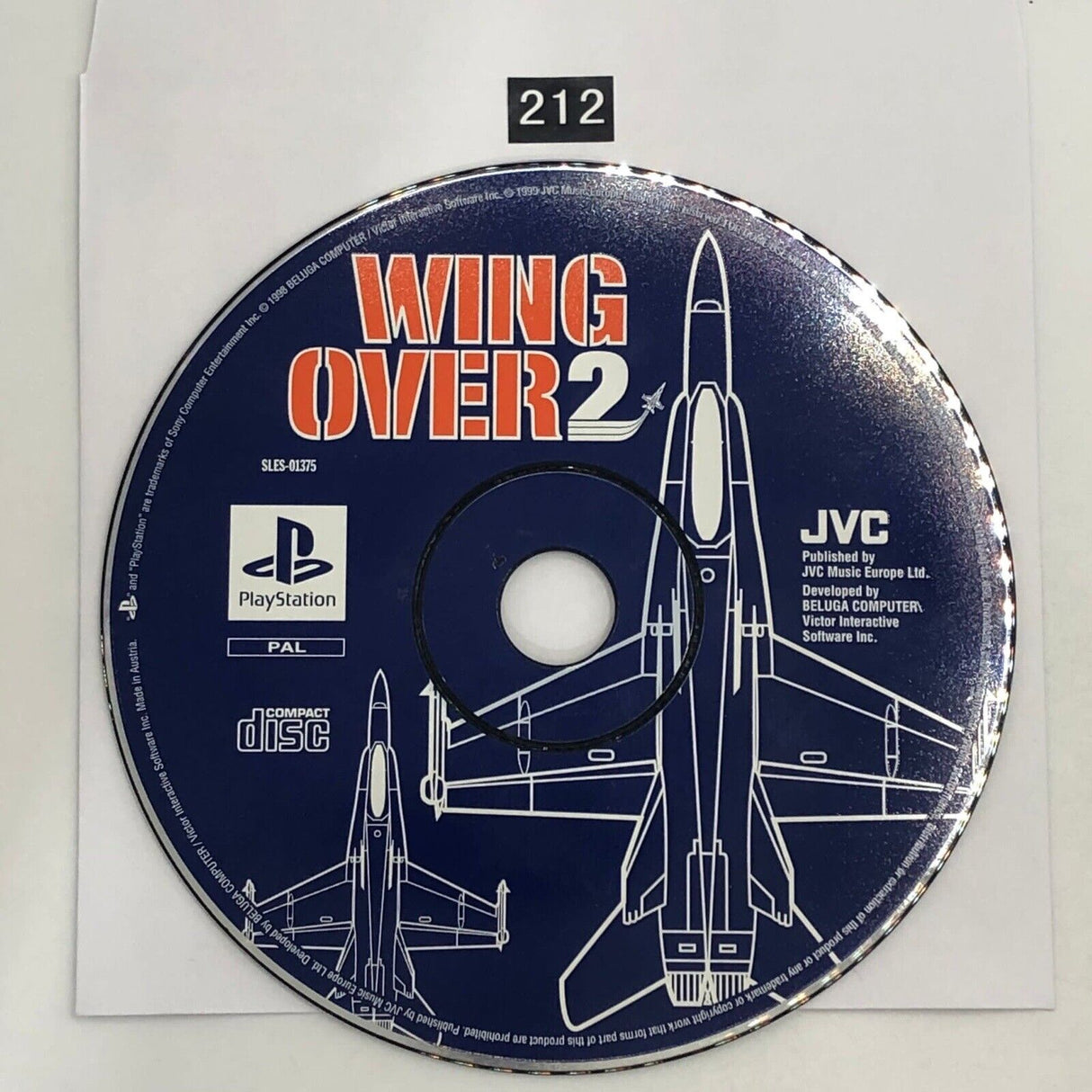 Wing Over 2 II PS1 Playstation 1 Game Disc Only