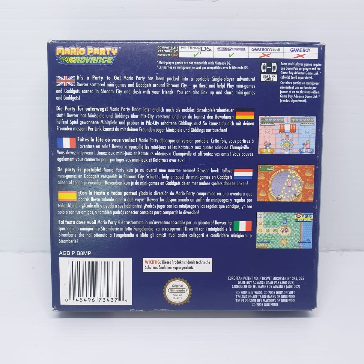 Mario Party Advance Nintendo Gameboy Advance GBA Boxed Complete