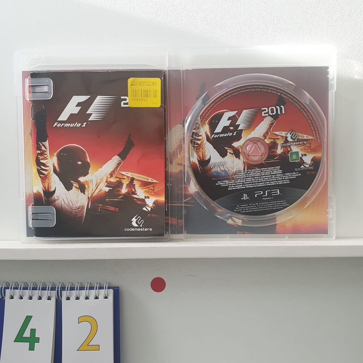 Formula 1 F1 2011 PS3 PlayStation 3 game + manual