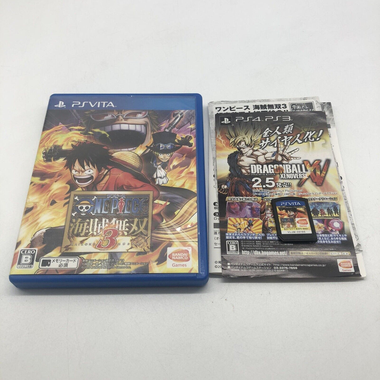 One Piece Kaizoku Musou 3 PS Vita Game + Manual Japanese