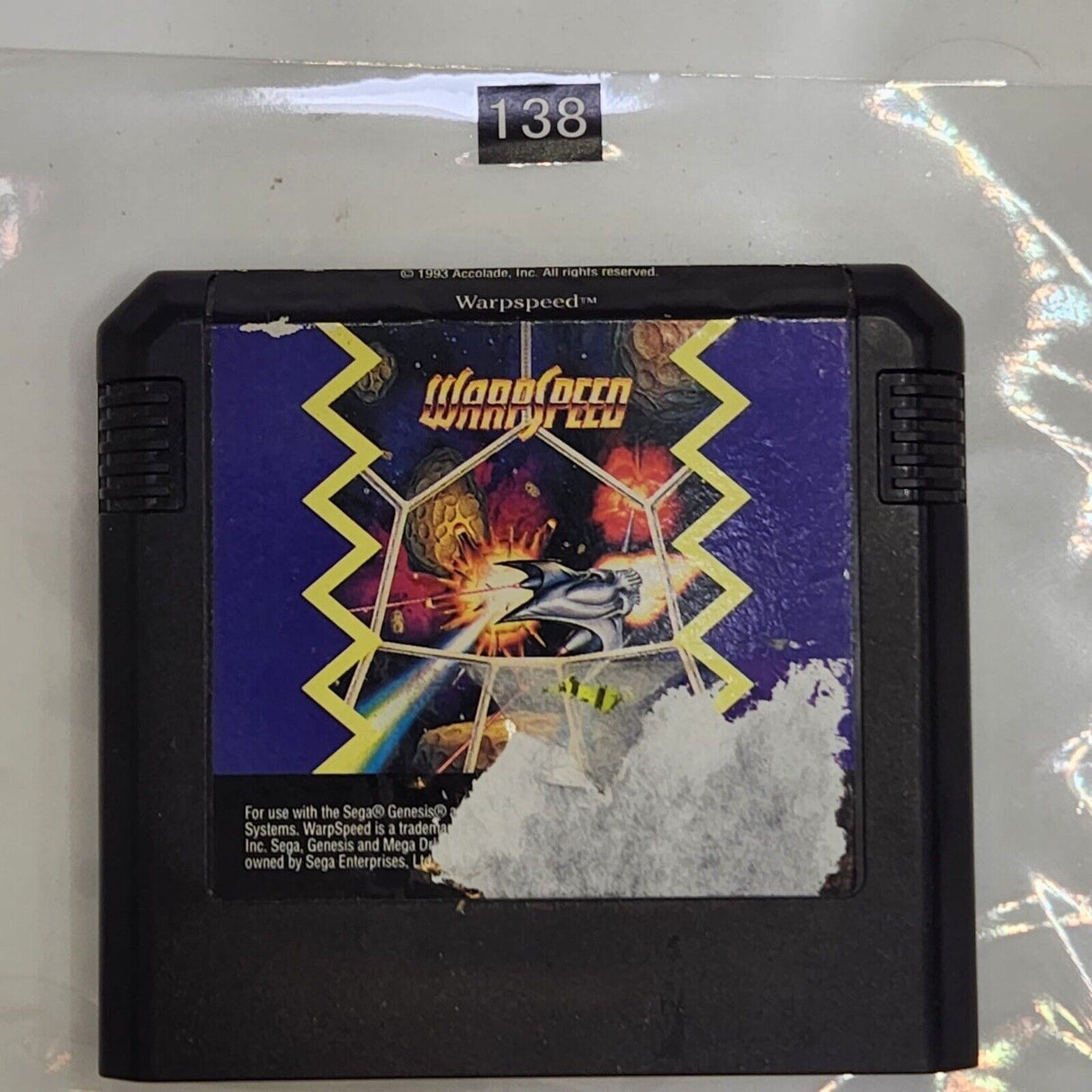 Warpspeed Sega Mega Drive Game Cartriedge PAL