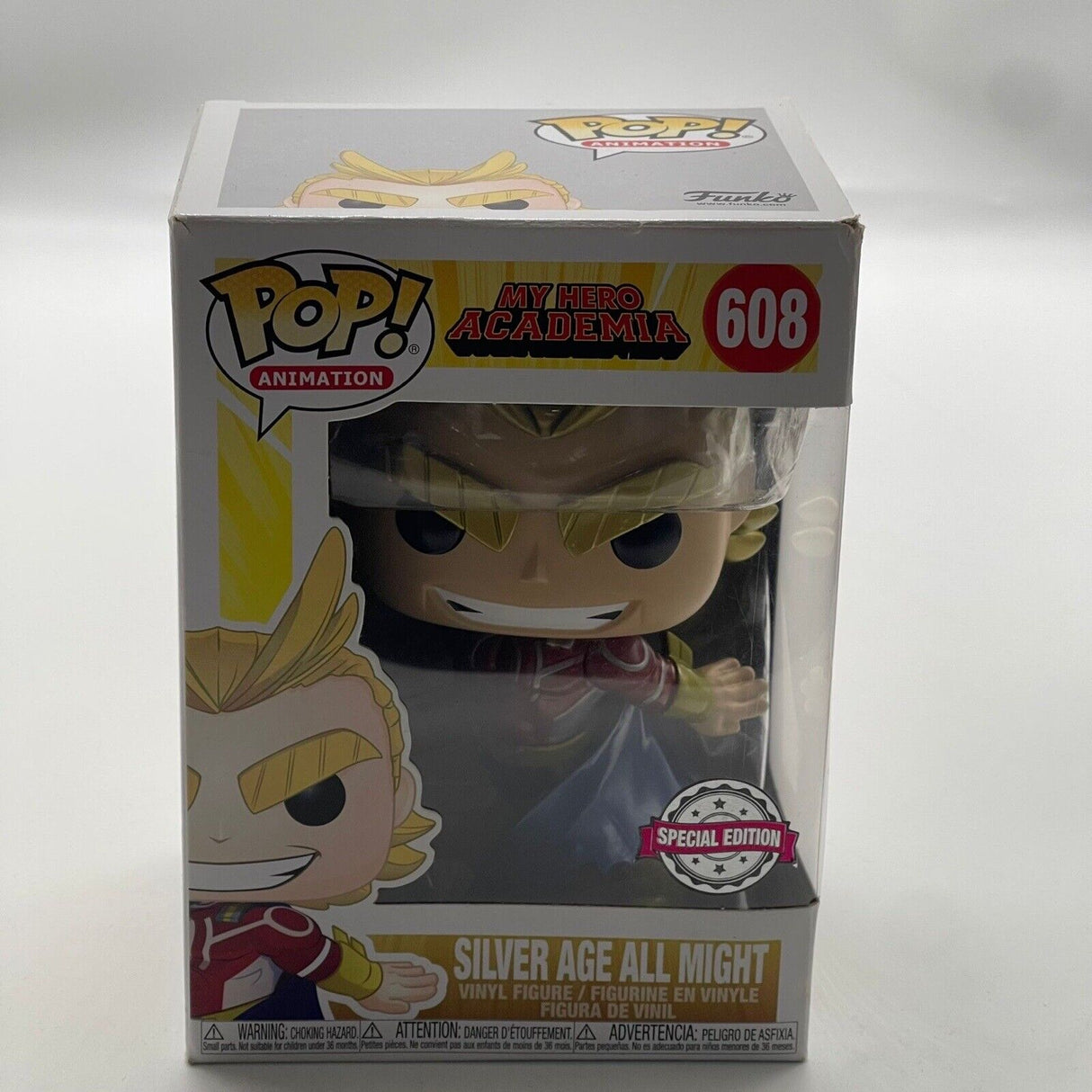 Silver Age All Might My Hero Academia #608 Funko Pop Vinyl Figure