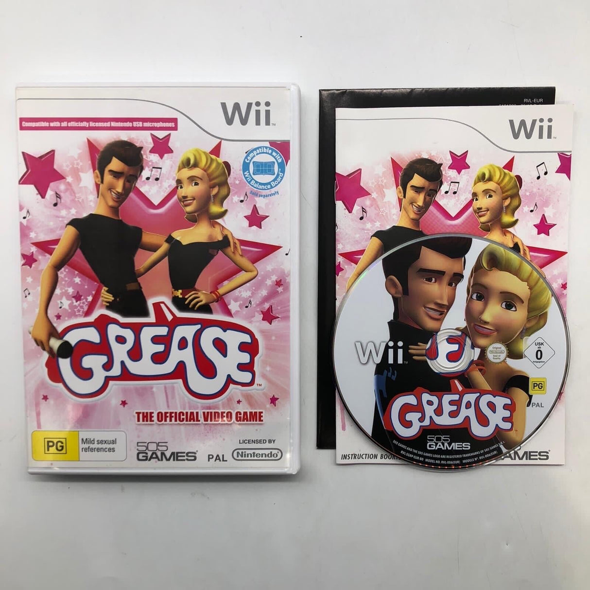 Grease The Official Video Game Nintendo Wii Game + Manual PAL