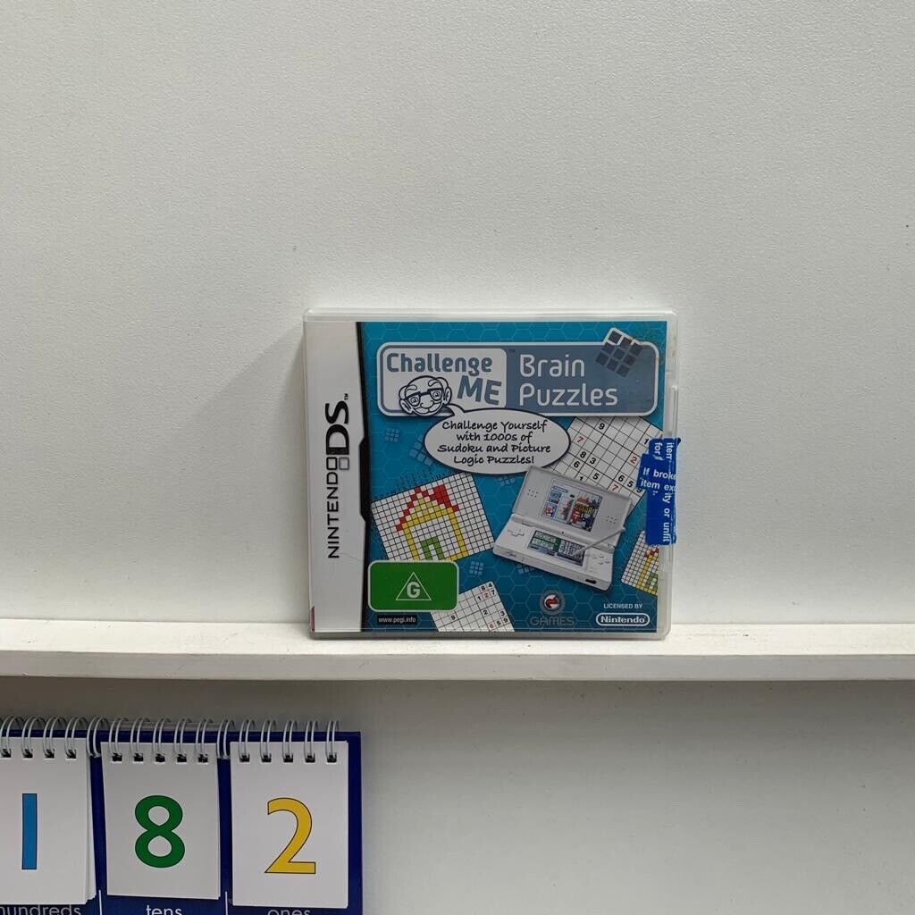 Challenge Me Brain puzzles Nintendo DS game + manual