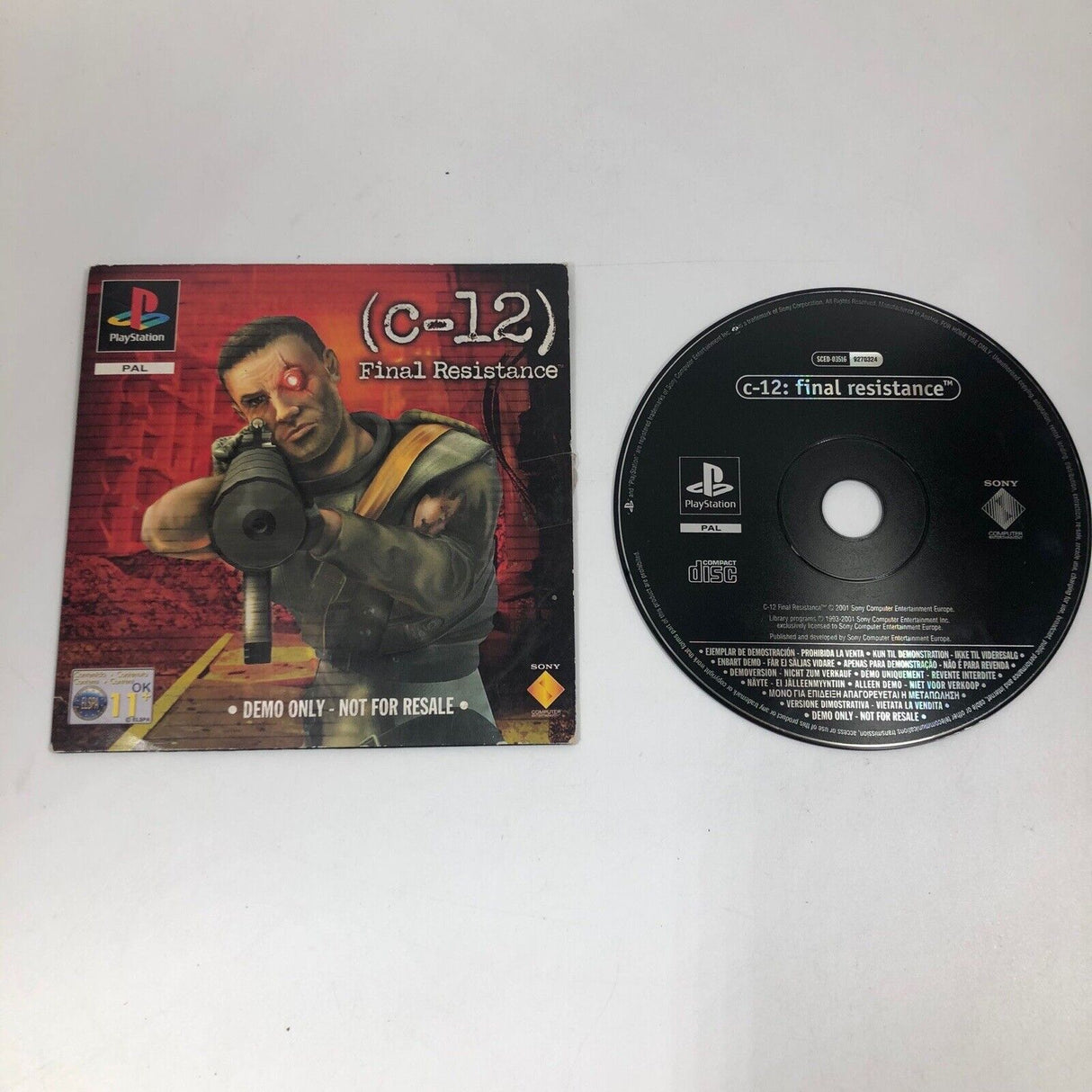 C-12 Final Resistance PS1 Playstation 1 Demo PAL 25F4