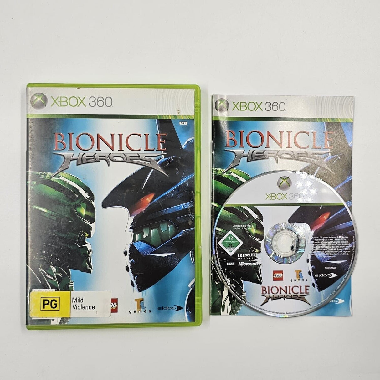 Bionicle Heroes Xbox 360 Game + Manual PAL