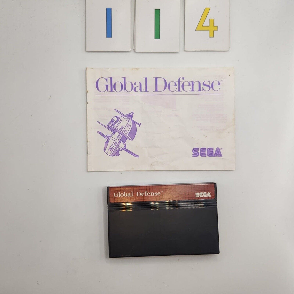Global Defense Sega Master System Game + Manual PAL